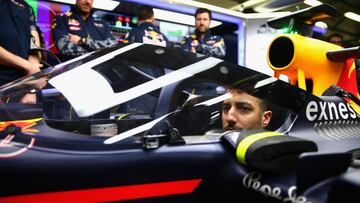 Ricciardo, en Sochi, con el 'Halo' de Red Bull.