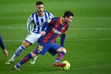 Leo Messi y Mikel Merino.