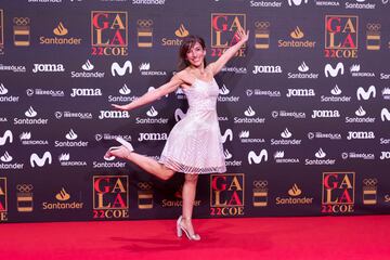 La karateka Sandra Sánchez posa en la alfombra roja de la gala del COE.