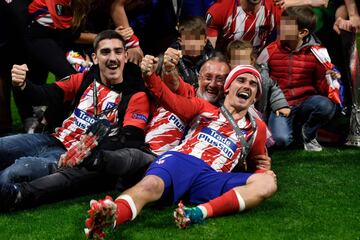 Antoine Griezmann y su padre Alain Griezmann.