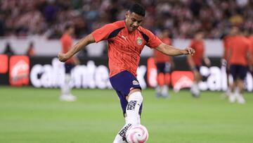Gilberto Sepulveda of Guadalajara during the game Guadalajara vs Tigres UANL, corresponding to Round 14 of the Torneo Apertura 2023 of the Liga BBVA MX, at Jalisco Stadium, on October 28, 2023.
<br><br>
Gilberto Sepulveda de Guadalajara durante el partido Guadalajara vs Tigres UANL, correspondiente a la Jornada 14 del Torneo Apertura 2023 de la Liga BBVA MX, en el Estadio Jalisco, el 28 de Octubre de 2023.