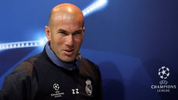 Zidane, en la conferencia de prensa de este lunes.