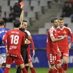 Arzo, ante el Numancia tras recibir el perdón de Competición