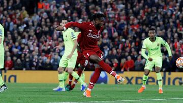 Soccer Football - Champions League Semi Final Second Leg - Liverpool v FC Barcelona - Anfield, Liverpool, Britain - May 7, 2019 Liverpool's Divock Origi scores their fourth goal REUTERS/Phil Noble