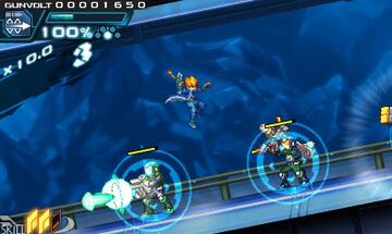 Captura de pantalla - Azure Striker Gunvolt (3DS)