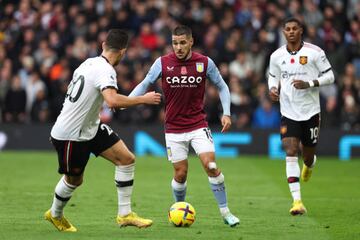 Emiliano Buendía of Aston Villa during the Premier League match between Aston Villa and Manchester United