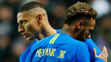 Richarlison sustituye a Neymar, lesionado, en el amistoso de la selecci&oacute;n brasile&ntilde;a ante Camer&uacute;n.