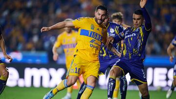 Andre-Pierre Gignac of Tigres during the game Tigres UANL vs Atletico San Luis, corresponding to Round 04 of the Torneo Clausura 2023 of the Liga BBVA MX, at Universitario Stadium, on January 28, 2023.
<br><br>
Andre-Pierre Gignac de Tigres durante el partido Tigres UANL vs Atletico San Luis, Correspondiente a la Jornada 04 del Torneo Clausura 2023 de la Liga BBVA MX, en el Estadio Universitario, el 28 de Enero de 2023.