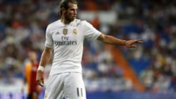 Bale durante un partido con el Real Madrid.