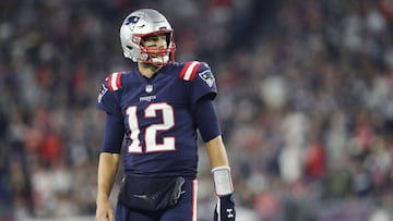 FOXBOROUGH, MA - OCTOBER 04: Tom Brady #12 of the New England Patriots looks on during the first half against the Indianapolis Colts at Gillette Stadium on October 4, 2018 in Foxborough, Massachusetts. Maddie Meyer/Getty Images/AFP
== FOR NEWSPAPERS, INTERNET, TELCOS & TELEVISION USE ONLY ==