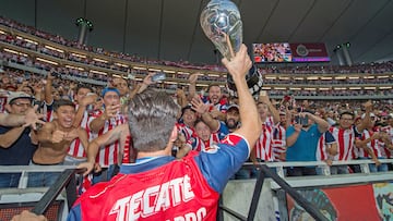 Action photo during the match Guadalajara vs Tigres UANL, corresponding to the Final of the League BBVA Bancomer MX of the Tournament Clausura 2017, in the Chivas Stadium, in the photo:
Foto de accion durante el partido Guadalajara vs Tigres UANL, correspondiente a la vuelta de la Final de la Liga BBVA Bancomer MX del Torneo Clausura 2017, en el Estadio Chivas, en la foto: Rodolfo Pizarro Festejo Chivas Campeon
28/05/2017/MEXSPORT/Javier Ramirez