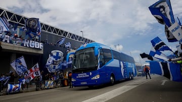 02/05/21  PARTIDO SEGUNDA DIVISION 
 RCD ESPANYOL - MALAGA 
 Llegada RCD Espanyol SEGUIDORES  AUTOCAR 