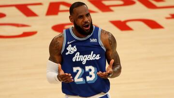 LeBron James, durante un partido de la NBA de Los Angeles Lakers.