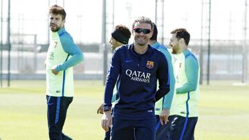 Última sesión antes del Valencia; incógnitas en el once