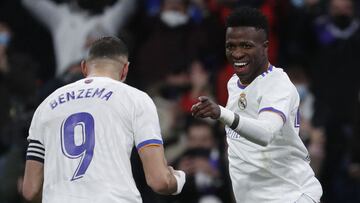 Benzema y Vinicius, con el Real Madrid.