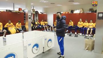La imagen de Dembélé en el camarín del Barça que llamó la atención en redes