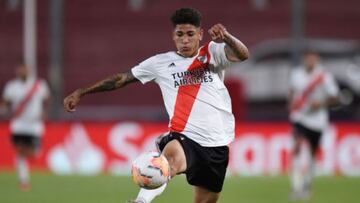 Jorge Carrascal en un partido de River Plate