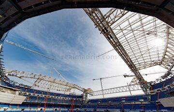 Nuevas imágenes: las obras del estadio Santiago Bernabéu avanzan a buen ritmo