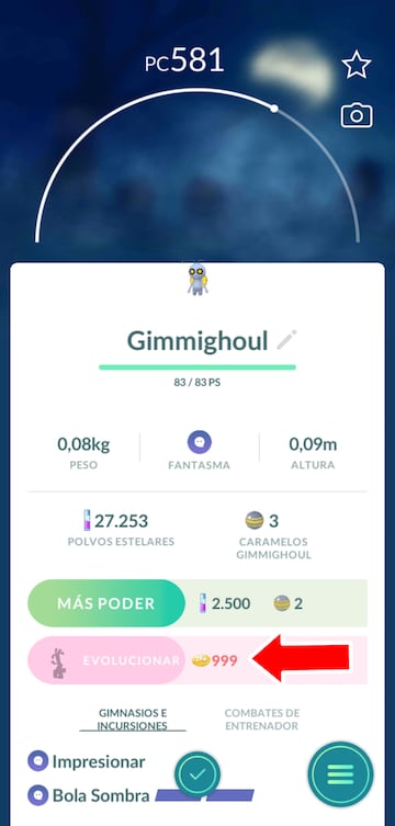 pokemon go gimmighoul forma andante gholdengo como conseguirlos