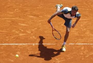 Gilles Simon durante el partido del Masters 1000 Montecarlo contra Roberto Bautista