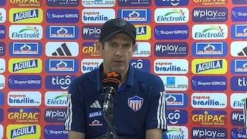 Arturo Reyes en rueda de prensa después de la derrota de Junior ante Deportes Tolima por Liga BetPlay.