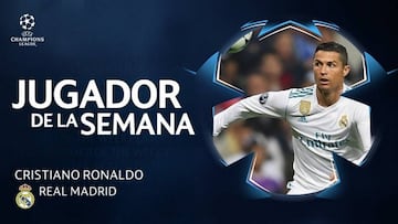 Cristiano Ronaldo, mejor jugador de la semana de la Champions