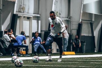 Millonarios entrenó en el Nicholson Fieldhouse de la UCF antes de enfrentar al Everton en Orlando por la Florida Cup.