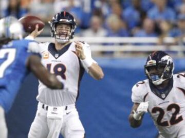 Los Broncos se llevaron con relativa facilidad en encuentro ante los Lions en Detroit, de la mano de un Peyton Manning rejuvenecido al que no le tembló el brazo y que acabó con 324 yardas de pase (23 de 45), 2 touchdowns y una intercepción. Sus receptores más usados fueron Demaryus Thomas con 9 recepciones, Emmanuel Sanders con 6 y el tight end Owen Daniels con 5.