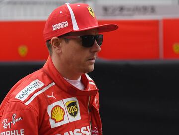 Kimi Raikkonen llegando a Suzuka. 