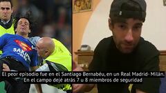 "Me dieron una paliza entre 7 en en un Real Madrid-Inter"