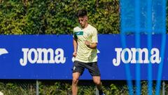 Imanol García de Albéniz en su primer entrenamiento