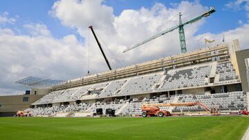 Obras en el campo Z7 de Zubieta.
