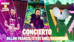 Así ha sido el evento de Steve Aoki, deadmau5 y Dillon Francis en Fortnite
