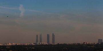 La capa de contaminaci&oacute;n sobre Madrid