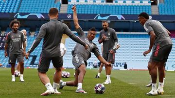 El Madrid entrenó en el Etihad Stadium a 24 horas del partido