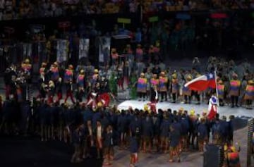 El Team Chile en el Maracaná para la ceremonia.