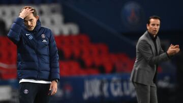 Tuchel, durante el partido con el Rennes.