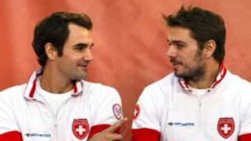 Federer y Wawrinka juegan hoy el dobles ante Francia