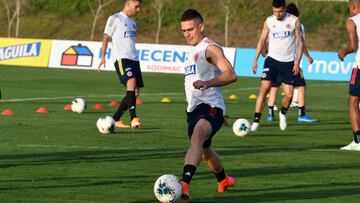 Rafael Santos Borr&eacute; durante un entrenamiento con la Selecci&oacute;n Colombia.