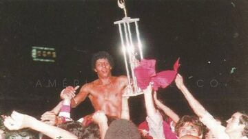 América de Cali celebrando su primer título el Pascual Guerrero