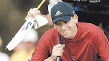 <b>ACERTADO. </b>Sergio García tuvo un día fino con el putt. Se lo pasó en grande.