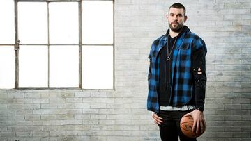 Marc Gasol, en  la sesi&oacute;n de fotos del All Star.