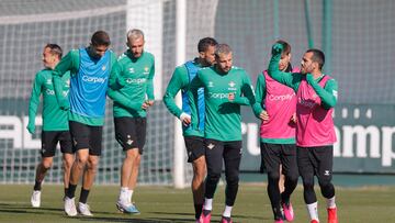 El plantel bético, en un entrenamiento.