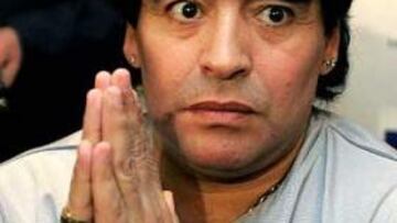 <B>EL FUTURO DEL MADRID.</B> Maradona está convencido de que con los jugadores que tiene el Madrid no tardará en ganar títulos.