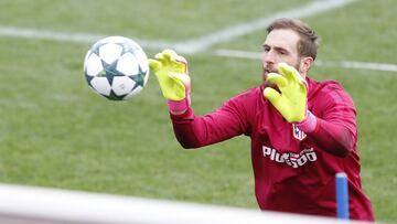 Oblak, durante un entrenamiento.