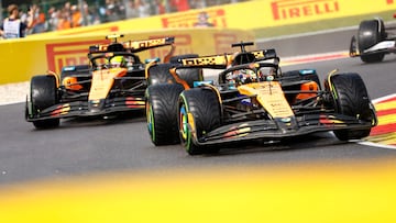 Oscar Piastri y Lando Norris con el McLaren.