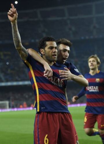 Dani Alves marc¨® el 1-0.