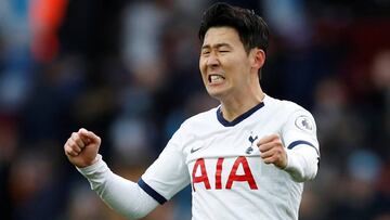 El futbolista coreano del Tottenahm, Heung-Min Son, durante un partido.