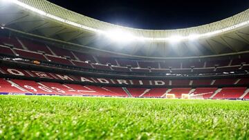 El césped del Wanda Metropolitano, tras ser cambiado completamente.