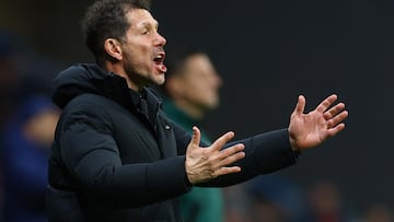 Soccer Football - UEFA Champions League - Round of 16 - First Leg - Atletico Madrid v Tottenham Hotspur - Riyadh Air Metropolitano, Madrid, Spain - March 10, 2026 Atletico Madrid coach Diego Simeone Action Images via Reuters/Matthew Childs